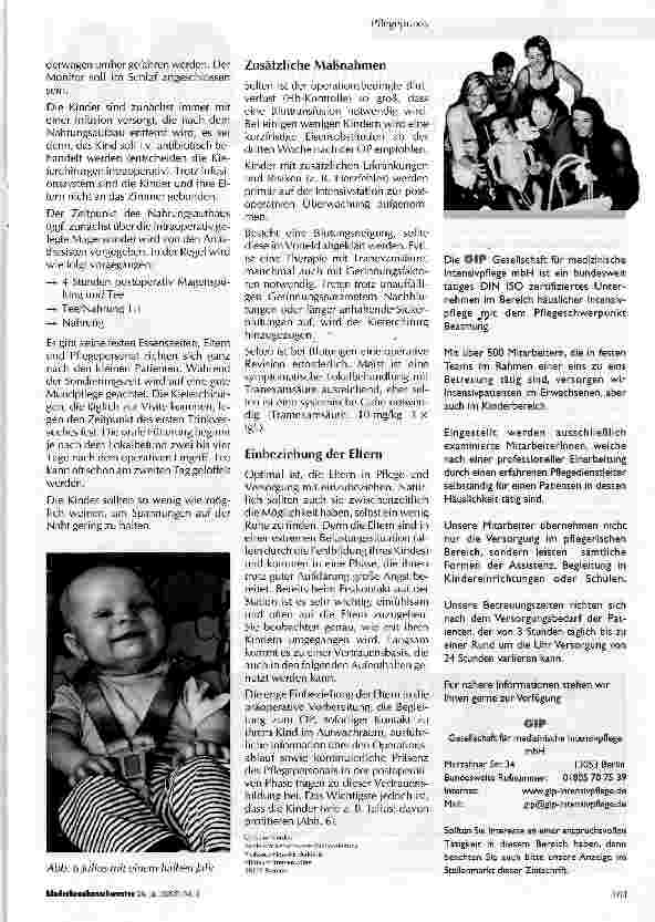 Vorschauseite 4: Perioperative Betreuung von Kindern mit Lippen-Kiefer-Gaumenspalten