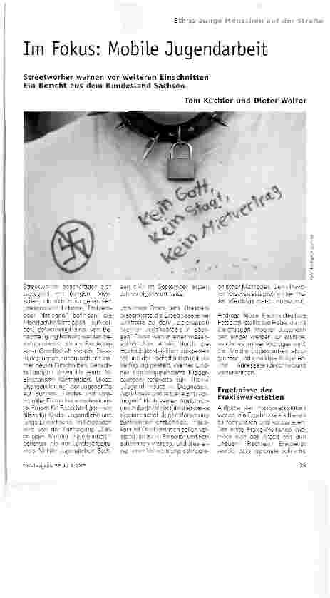Vorschauseite 1: Im Fokus: Mobile Jugendarbeit