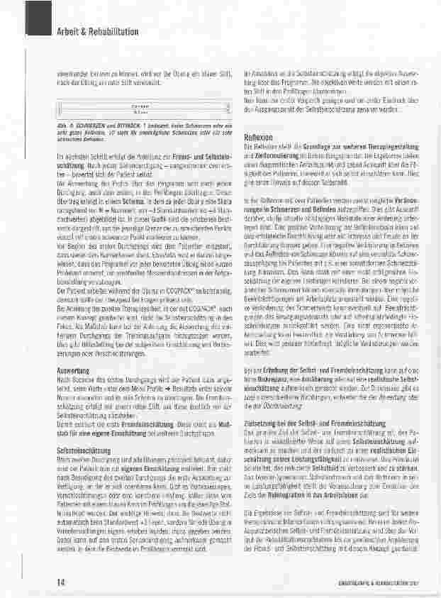 Vorschauseite 4: Die Anwendung von COGPACK® in der ArbeitstherapieKonzept der Rehabilitationsklinik Schloss Bad Buchau