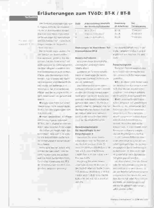 Vorschauseite 1: Erläuterungen zum TVöD: BT-K / BT-B