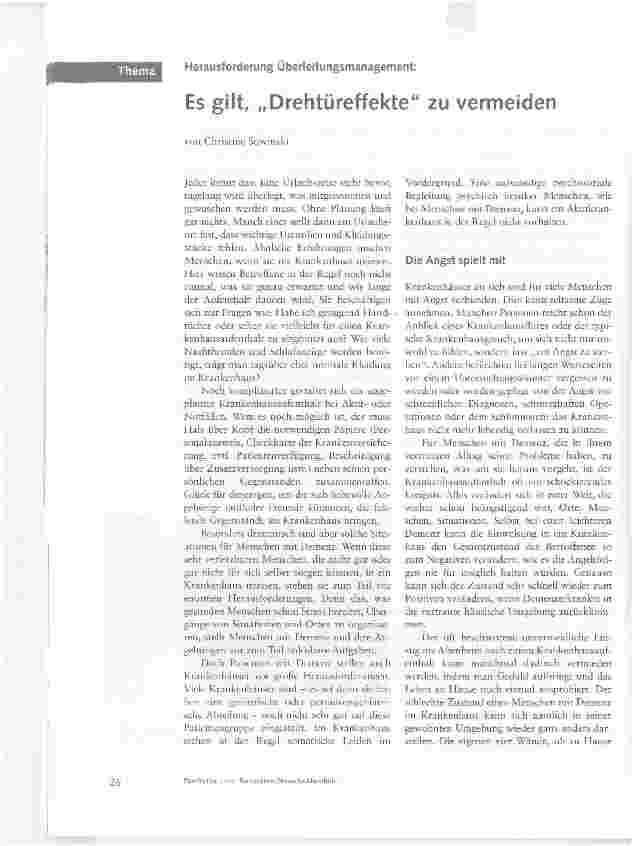 Vorschauseite 1: Es gilt, Drehtüreffekte zu vermeiden
