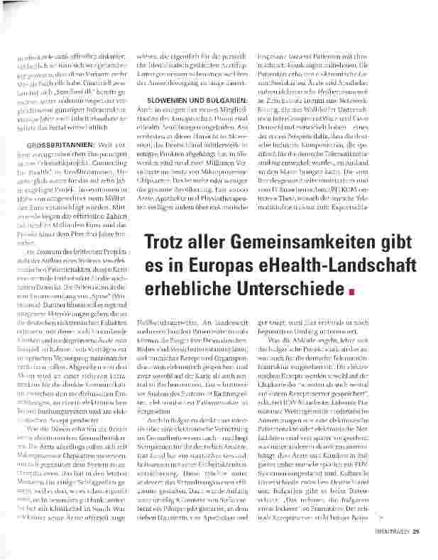 Vorschauseite 4: eHEALTH GOES EUROPA
