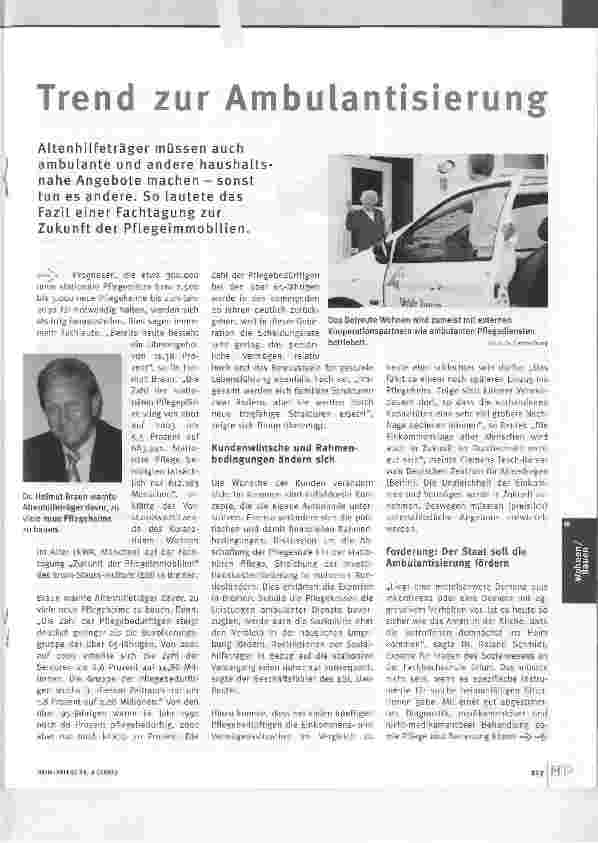 Vorschauseite 1: Trend zur Ambulantisierung