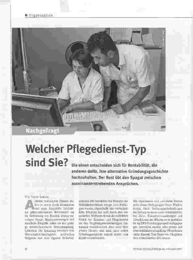 Vorschauseite 1: Welcher Pflegedienst-Typ sind Sie?