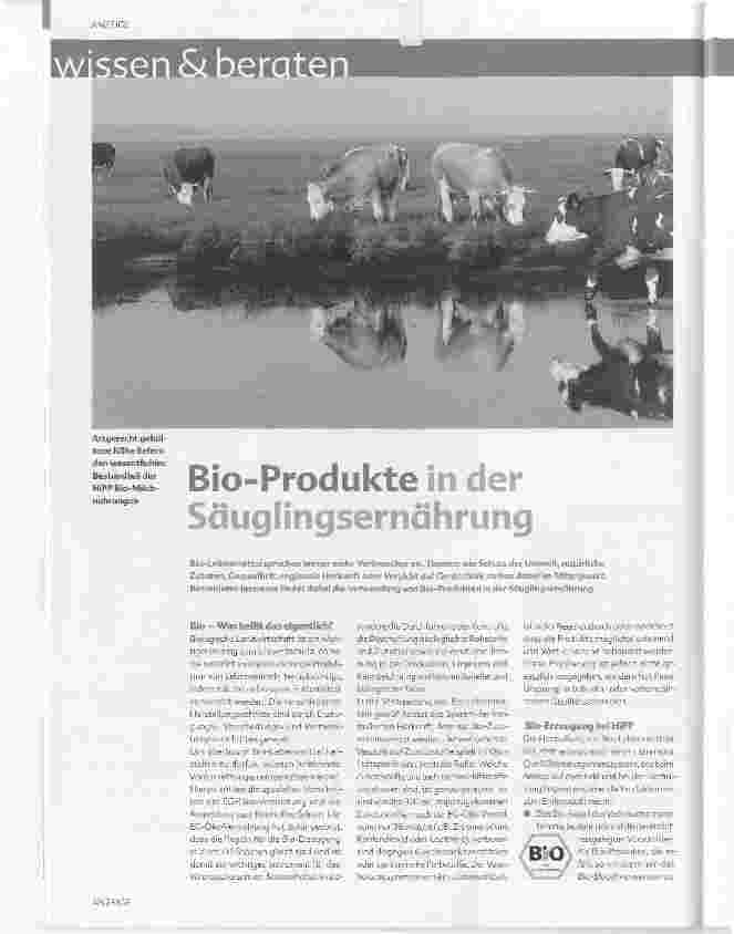 Vorschauseite 1: Bio-Produkte in der Säuglingsernährung