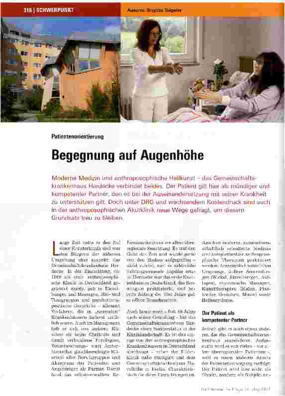 Vorschauseite 1: Begegnung auf Augenhöhe
