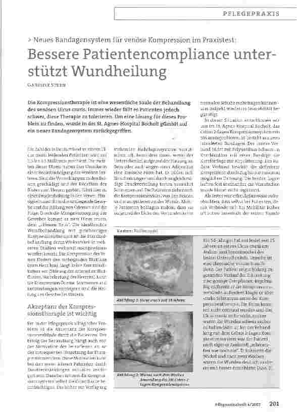 Vorschauseite 1: Bessere Patientencompliance unterstützt Wundheilung - Neues Bandagensystem für venöse Kompression im Praxistest