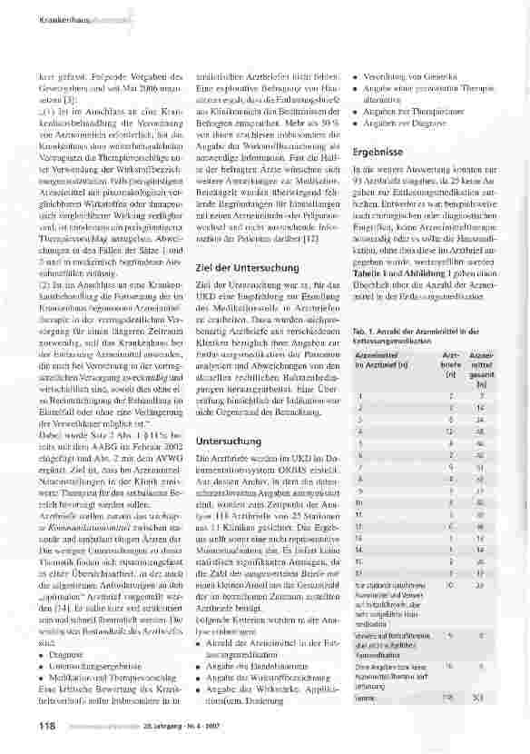 Vorschauseite 2: Der ArztbriefEine Analyse zur Entlassungsmedikation