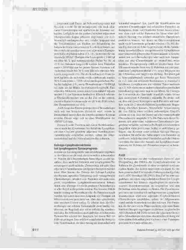 Vorschauseite 4: Therapie und Prognose des lymphogen metastasiertenHarnblasenkarzinoms