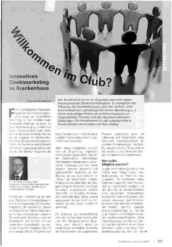 Vorschauseite 1: Willkommen im Club?