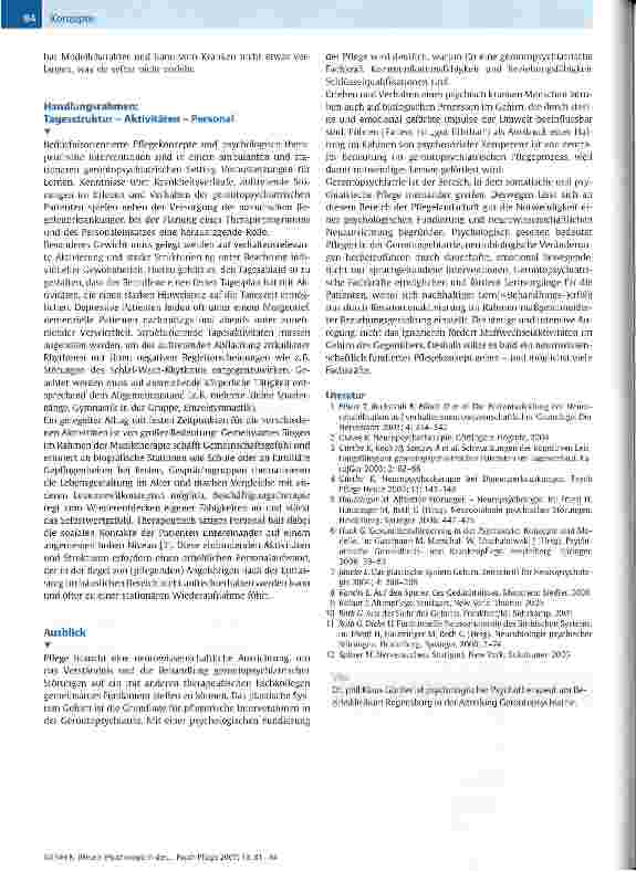 Vorschauseite 4: (Neuro-)Psychologie in der gerontopsychiatrischen Pflege