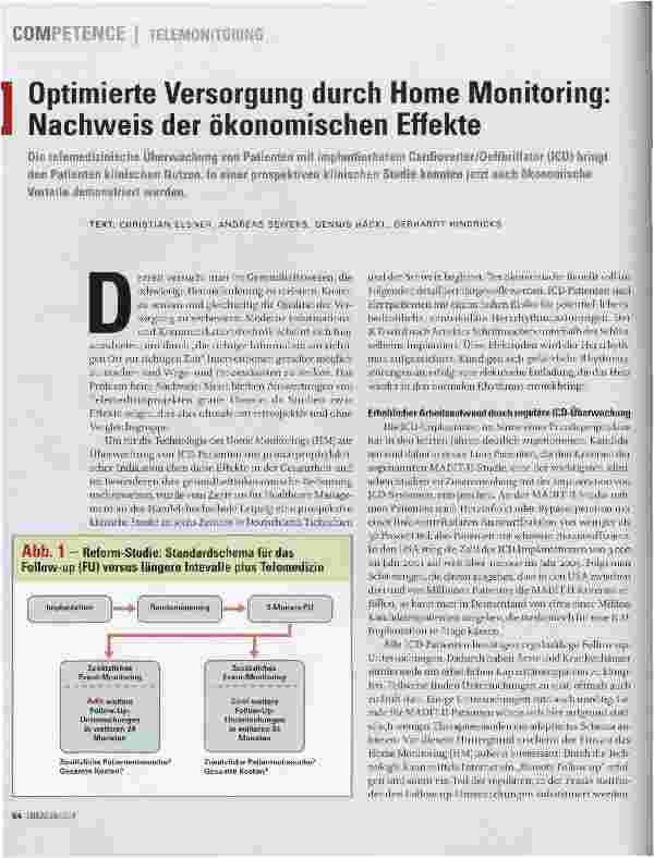 Vorschauseite 1: Optimierte Versorgung durch Home Monitoring: Nachweis der ökonomischen Effekte