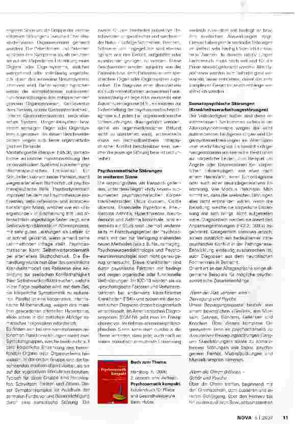 Vorschauseite 2: Klassische psychosomatische Erkrankungen
