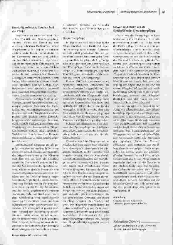 Vorschauseite 3: Die Beratung von pflegenden Angehörigen
