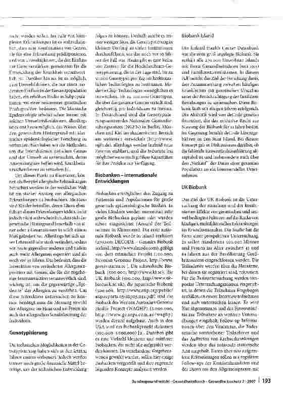 Vorschauseite 2: Biobanken