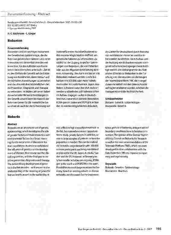 Vorschauseite 4: Biobanken