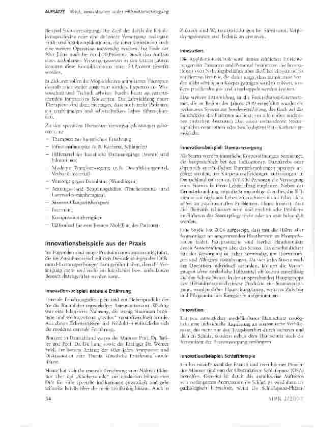 Vorschauseite 2: Innovationen in der Hilfsmittelversorgung