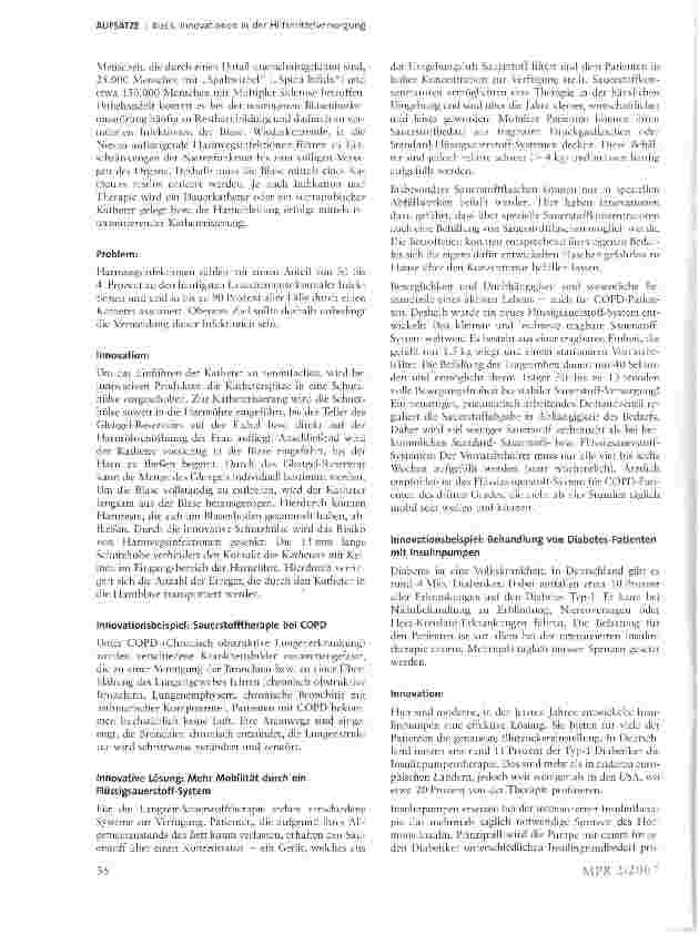 Vorschauseite 4: Innovationen in der Hilfsmittelversorgung