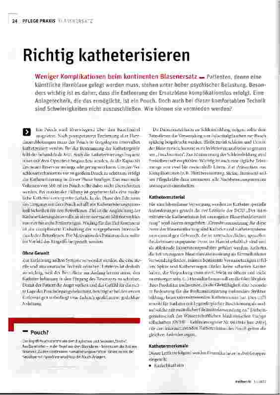 Vorschauseite 1: Richtig katheterisieren