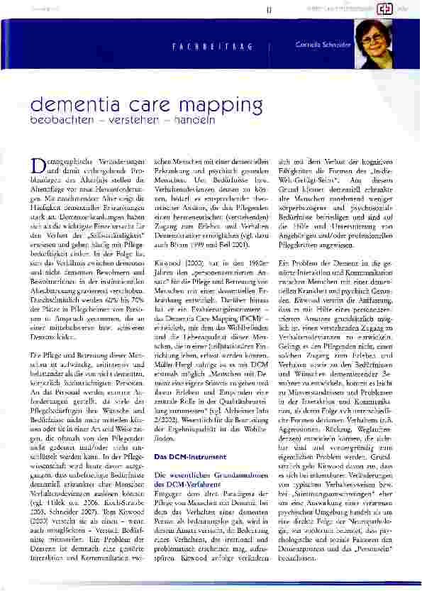 Vorschauseite 1: Dementia Care Mapping - beobachten - verstehen - handeln