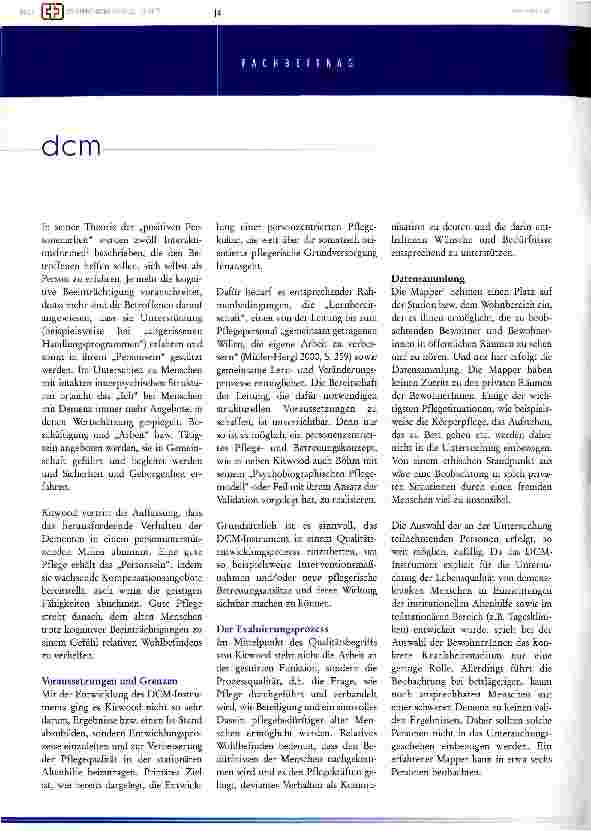 Vorschauseite 2: Dementia Care Mapping - beobachten - verstehen - handeln