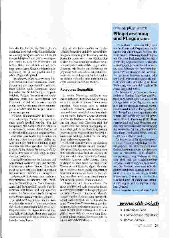 Vorschauseite 2: Psychosoziale Onkologiepflege - Die fatale Ungewissheit
