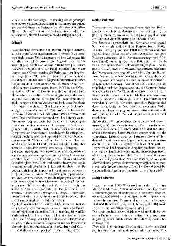 Vorschauseite 3: Psychosoziale Folgen neurologischer Erkrankungen