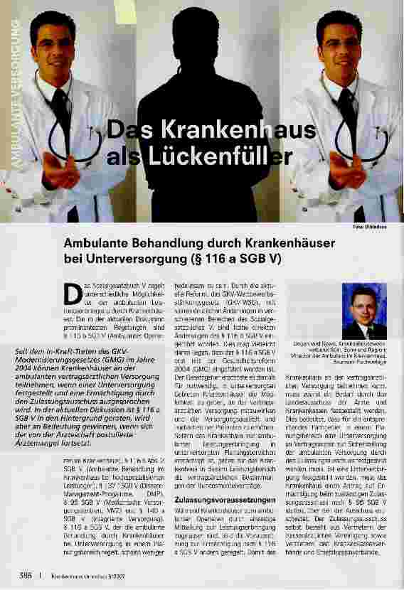 Vorschauseite 1: Das Krankenhaus als Lückenfüller