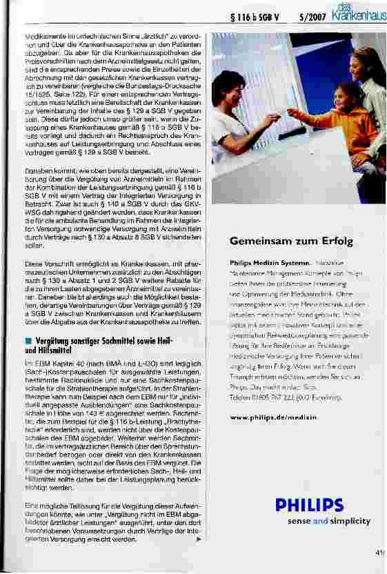 Vorschauseite 5: Positionen der DKG zur Umsetzung des § 116 b SGB V nach In-Kraft-Treten des GKV-WSG