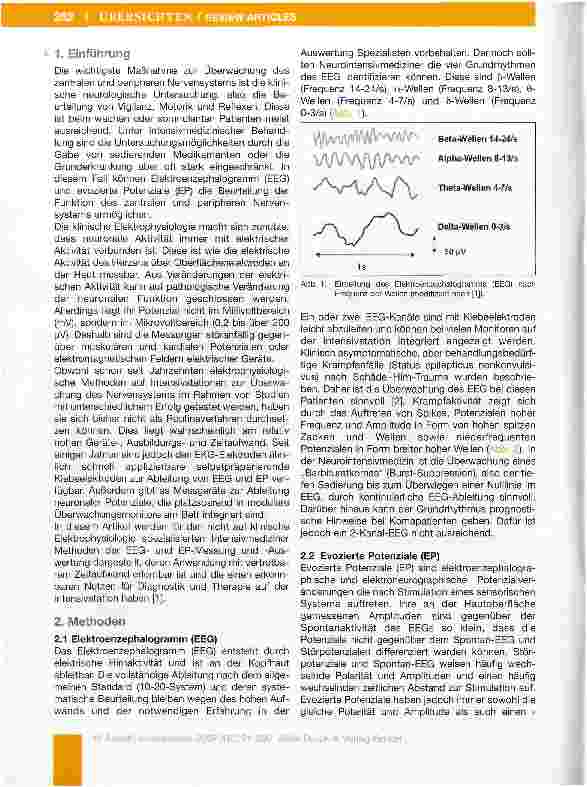 Vorschauseite 2: Elektroenzephalogramm und evozierte Potenziale in der Intensivmedizin