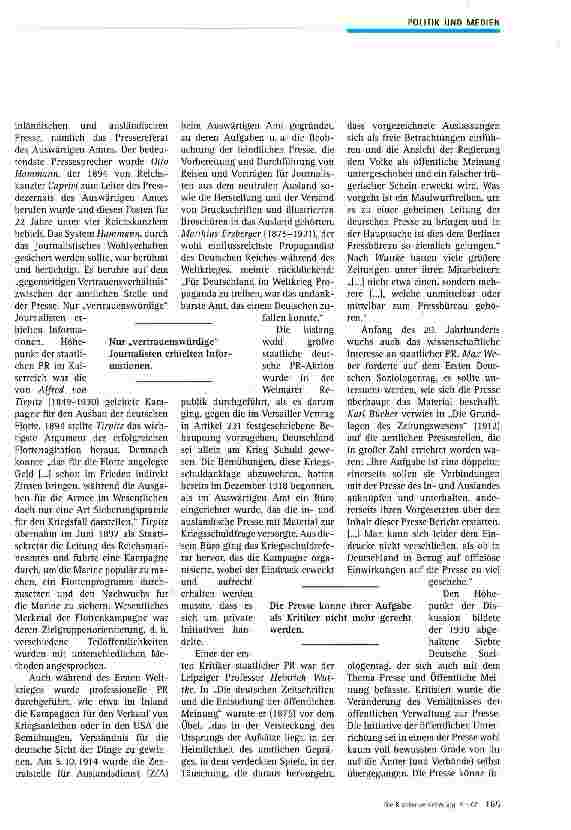 Vorschauseite 2: Geschichte der staatlichen Öffentlichkeitsarbeit in Deutschland