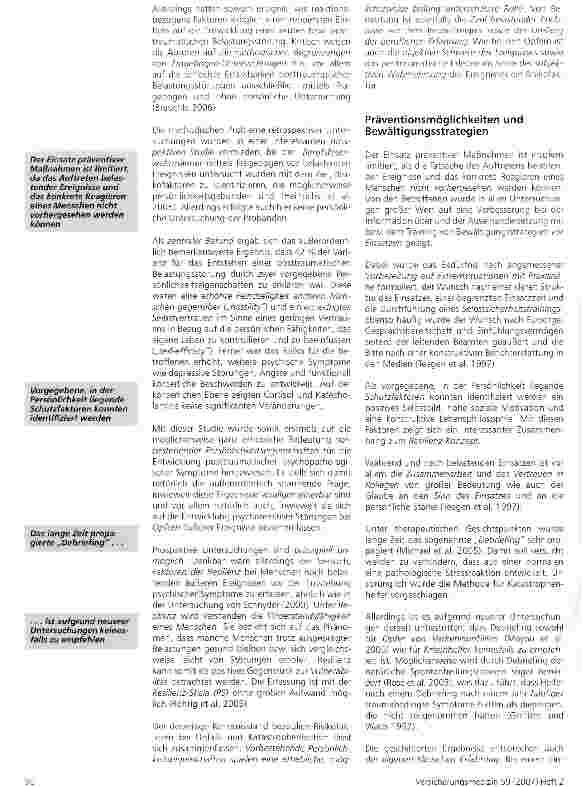 Vorschauseite 3: Psychoreaktive Störungen bei Unfallund Katastrophenhelfern