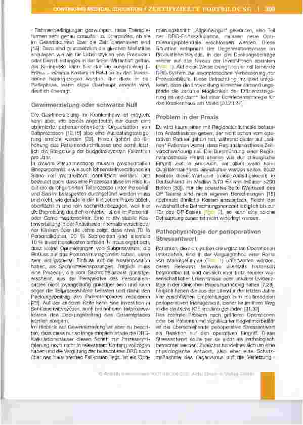 Vorschauseite 4: Optimierung klinischer Behandlungspfade durchRegionalanästhesieverfahren