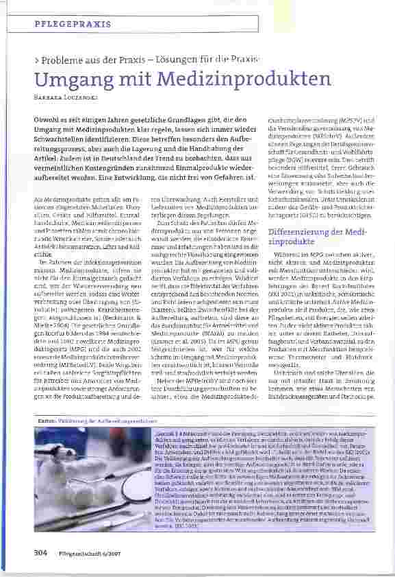 Vorschauseite 1: Umgang mit Medizinprodukten