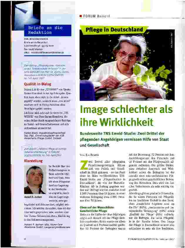 Vorschauseite 1: Image schlechter als ihre Wirklichkeit