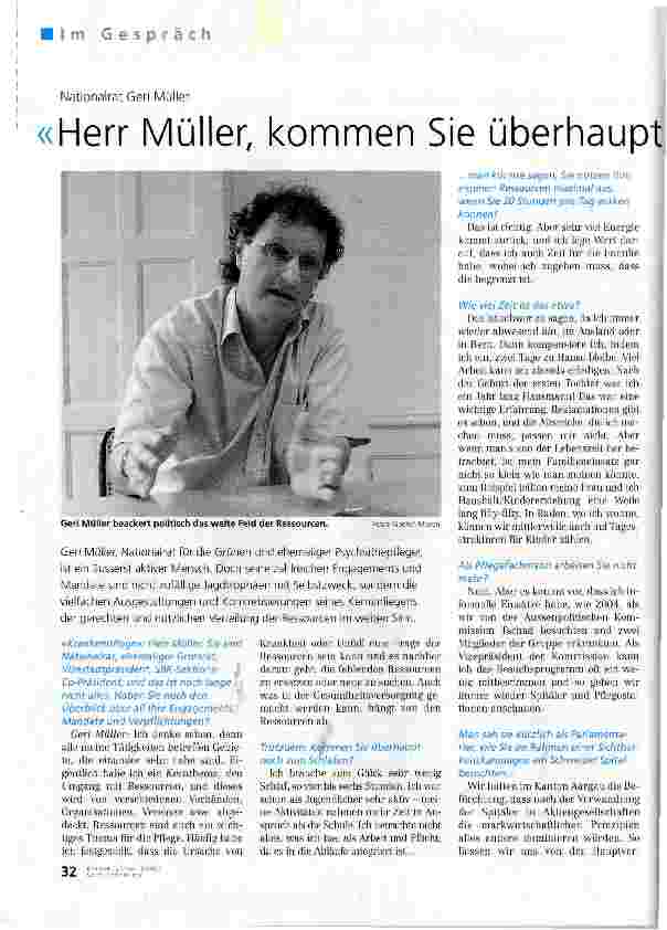 Vorschauseite 1: Herr Müller, kommen Sie überhaup noch zum Schlafen?
