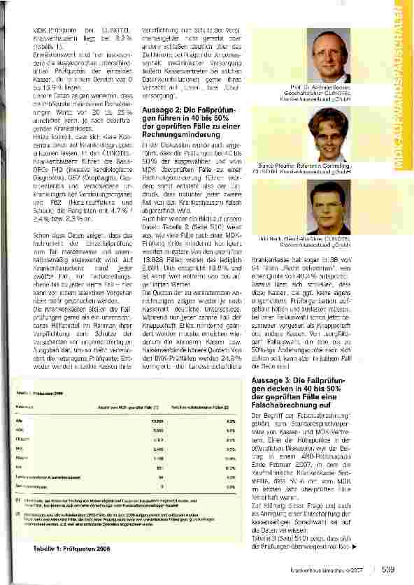 Vorschauseite 2: MDK-Aufwandspauschale - Fakten versus Phantasie