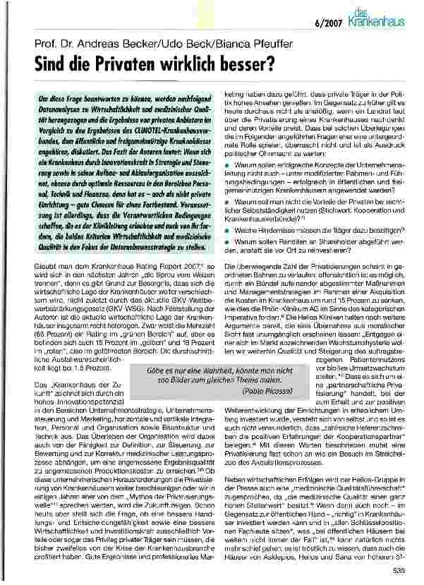 Vorschauseite 1: Sind die Privaten wirklich besser?