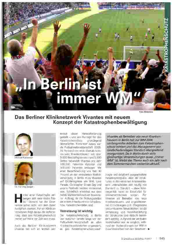 Vorschauseite 1: In Berlin ist immer WM
