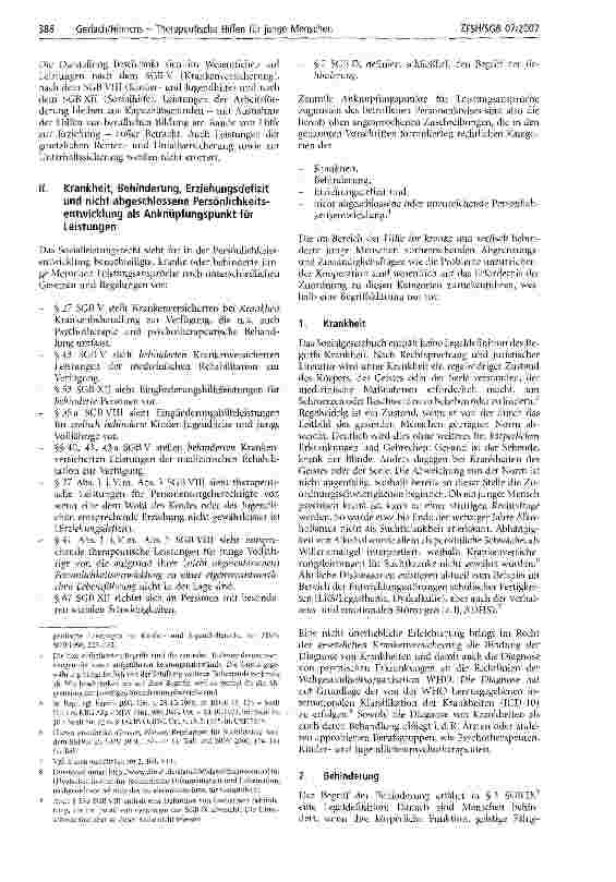 Vorschauseite 2: Therapeutische Hilfen für junge Menschen -problematische Schnittstellen zwischen SGB V, SGBVIII und SGB XII
