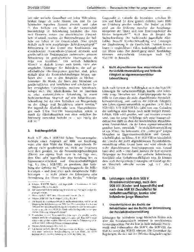 Vorschauseite 3: Therapeutische Hilfen für junge Menschen -problematische Schnittstellen zwischen SGB V, SGBVIII und SGB XII