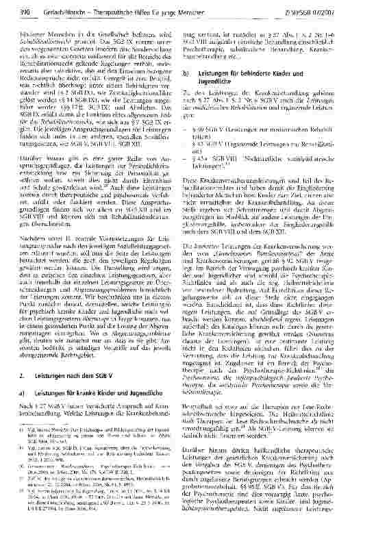 Vorschauseite 4: Therapeutische Hilfen für junge Menschen -problematische Schnittstellen zwischen SGB V, SGBVIII und SGB XII