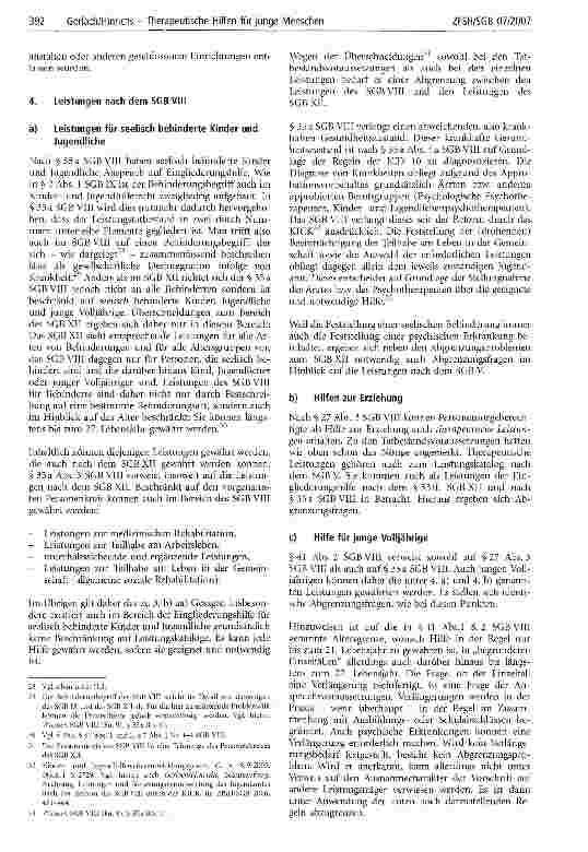 Vorschauseite 6: Therapeutische Hilfen für junge Menschen -problematische Schnittstellen zwischen SGB V, SGBVIII und SGB XII