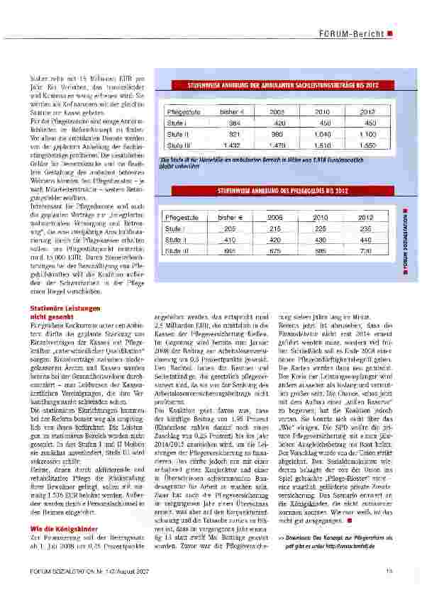 Vorschauseite 2: Ambulante Pflege gewinnt