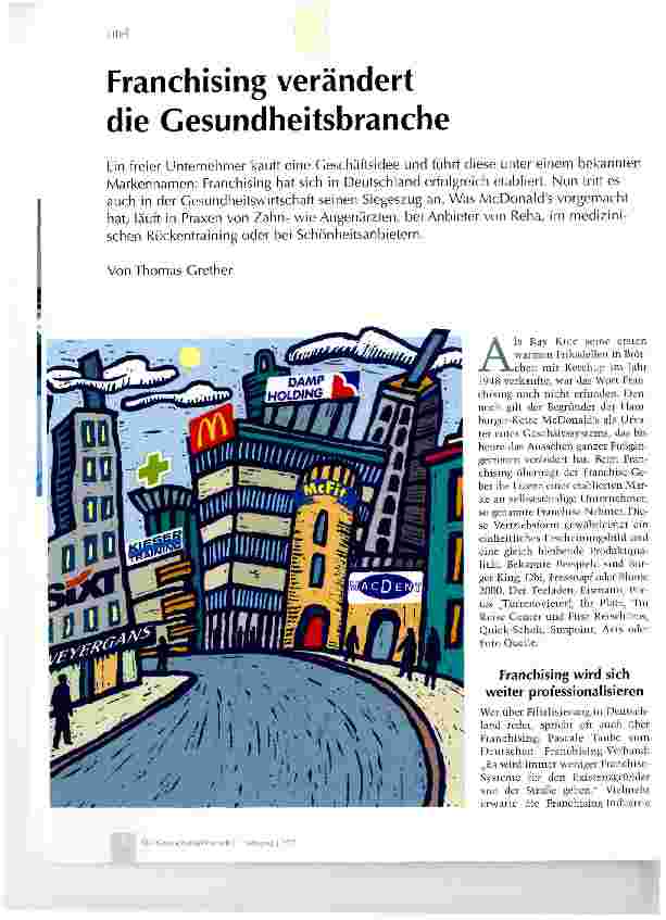 Vorschauseite 1: Franchising verändert die Gesundheitsbranche