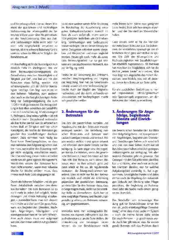 Vorschauseite 2: Alltag nach dem 2. BtÄndG