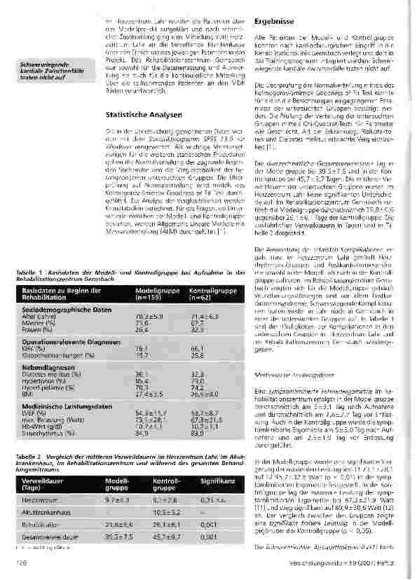 Vorschauseite 4: Komplexfallpauschalen in der Herzchirurgie - ein Modellprojekt zur Frührehabilitation