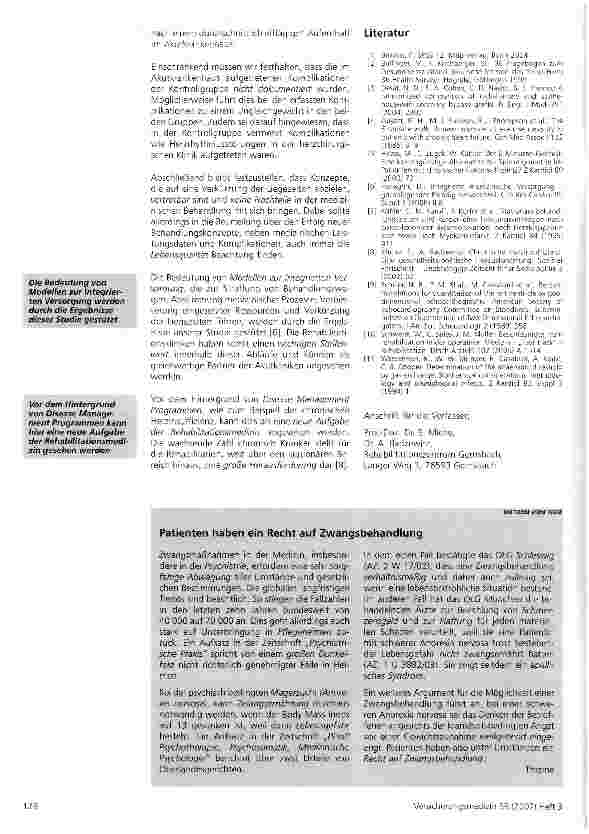 Vorschauseite 6: Komplexfallpauschalen in der Herzchirurgie - ein Modellprojekt zur Frührehabilitation