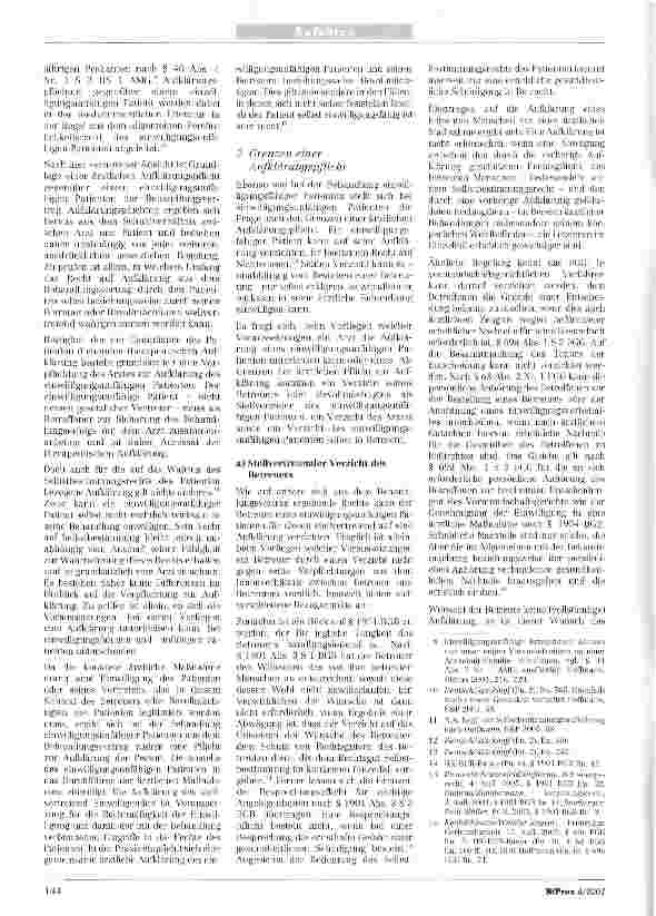 Vorschauseite 2: Pflicht von Arzt und Betreuer