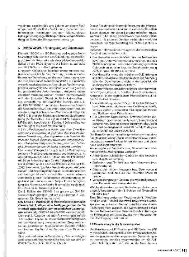 Vorschauseite 6: Teleneurologie und MPG Sicherheitsstandards